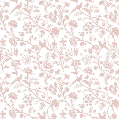 Laura Ashley Shepherd's Purse Dark Blush Wallpaper