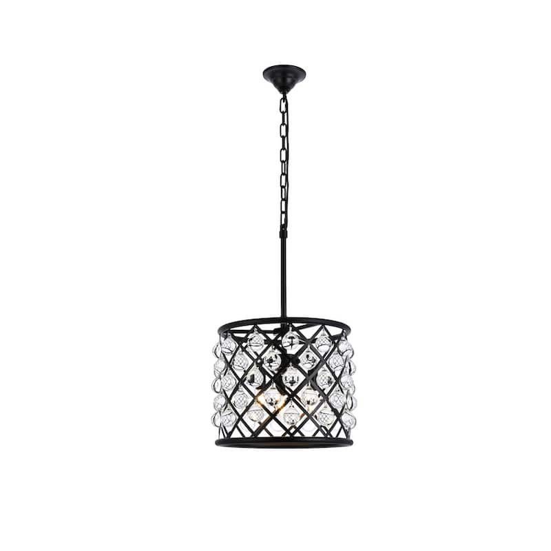 Royce Edge 3-Light Matte Black Pendant - matte black (royal cut clear crystals) - matte black (royal cut clear crystals) - matte black (royal cut clear crystals)