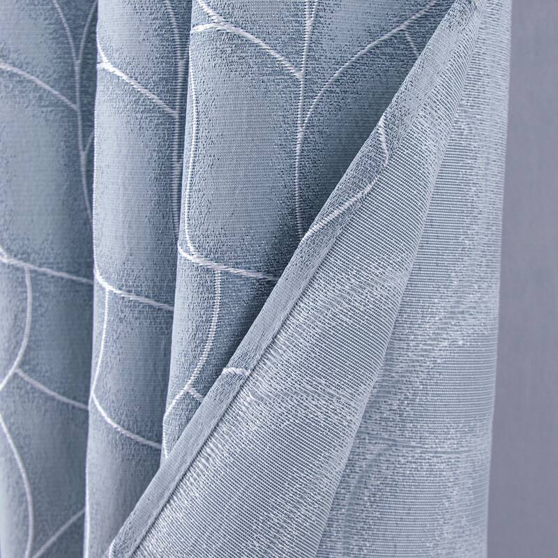 Lorena Woven Jacquard Window Curtain with Grommets 84" Set