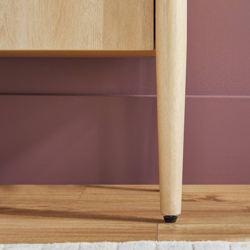 Walker Edison Modern Fluted Wood Buffet Sideboard with Storage