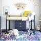 preview thumbnail 2 of 20, Little Seeds Monarch Hill Haven Twin Size Metal Junior Loft Bed