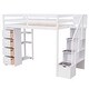 preview thumbnail 12 of 12, Modern Twin Size Loft Bed With 4 Storage Drawers,Shelves and Stairs,Solid Construction