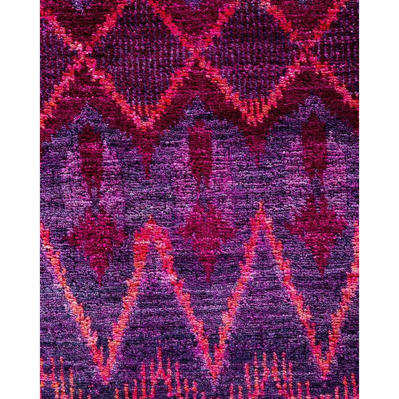 Contemporary Overdyed Wool Hand Knotted Area Rug - 6' 0" x 9' 4"