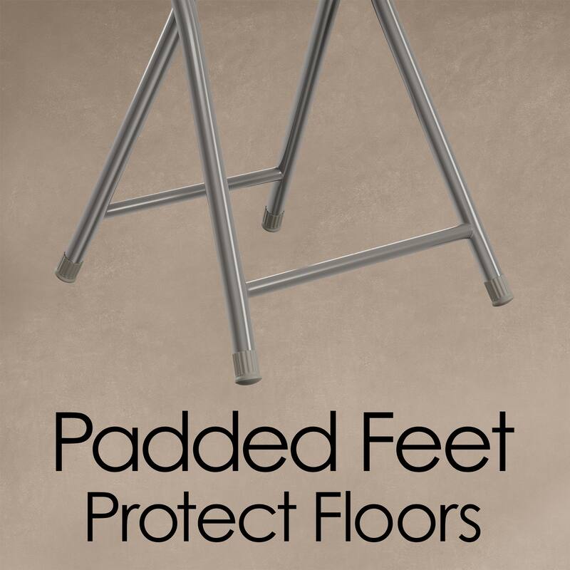 Lavish Home 18-Inch Folding Stool, White