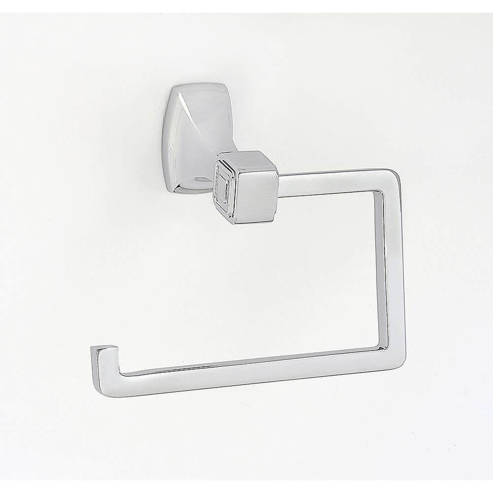 Alno Cube Modern 5.5"W Hook Style Slide On Toilet Paper Holder - Made