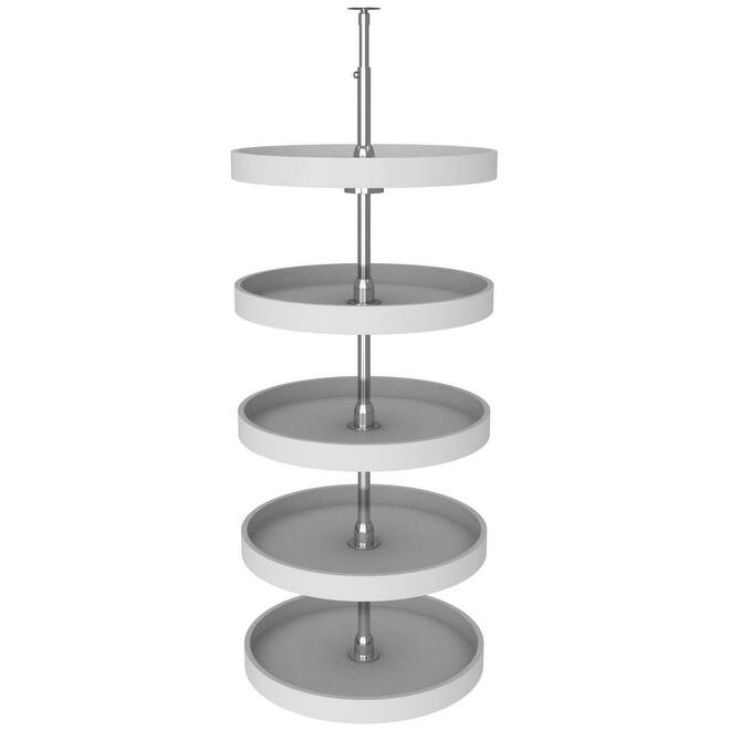 Rev-A-Shelf 6065 Series 20 Inch Full Circle 5 Shelf Lazy Susan - White