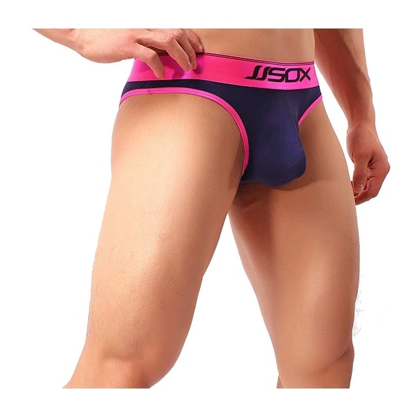 Shop Jjsox Mens Underwear Navy Blue Hot Pink Size Xl Thong Low