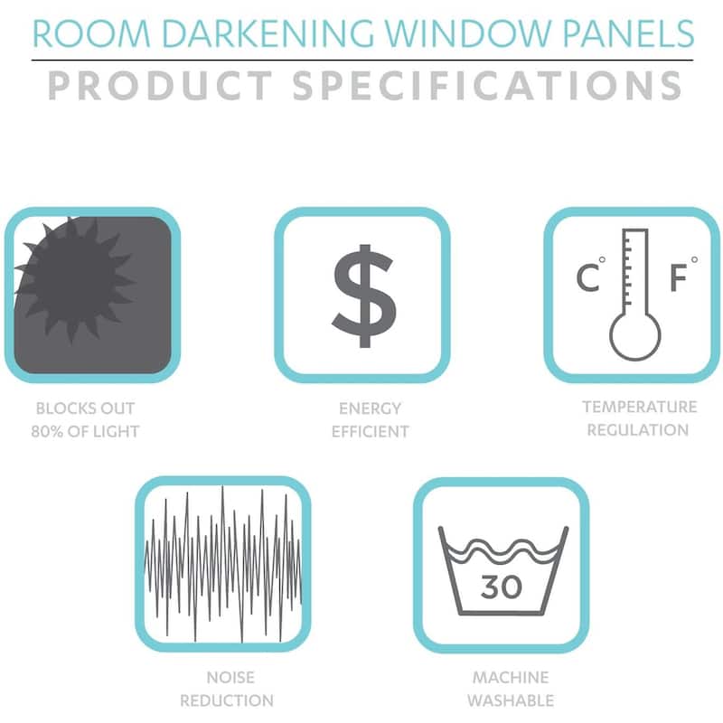 Lush Decor Forest Room Darkening Window Curtain Panel Pair