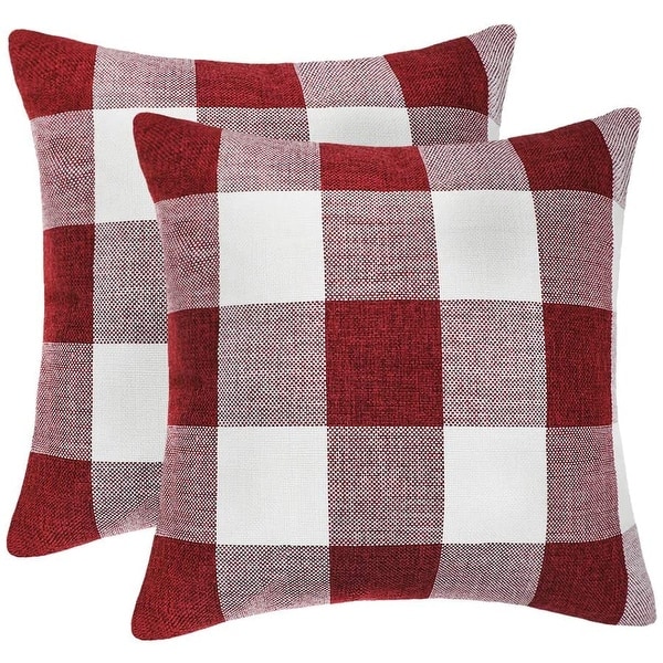 Red buffalo plaid pillow covers outlet