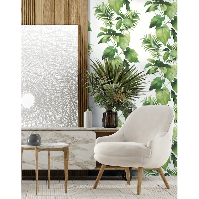 Harry & Grace Leaf Stripe Peel and Stick Wallpaper