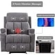 preview thumbnail 15 of 31, Manual Recliner Massage and Heating Chair Sofa with 2 Cup Holders Breathable Fabric