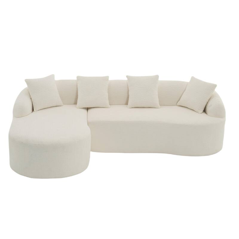 GDFStudio - Soft Upholstered Modular L-Shape Sectional Sofa with Chaise