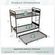 preview thumbnail 3 of 8, Gymax Twin Over Twin Bunk Bed w/ Trundle Industrial Metal Bunkbed