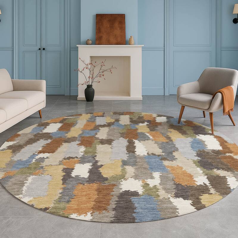 Machine Washable Indoor/ Outdoor Contemporary Stacks Chantille Rug