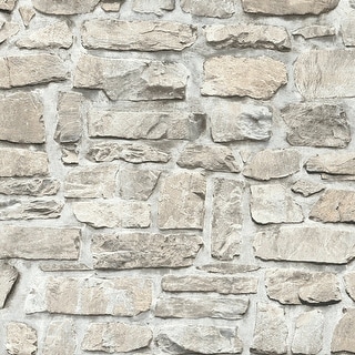 Galerie Wallcoverings Bricks and More Collection Stone Symphony Motif Matte Finish Vinyl on Non-woven Wallpaper Roll