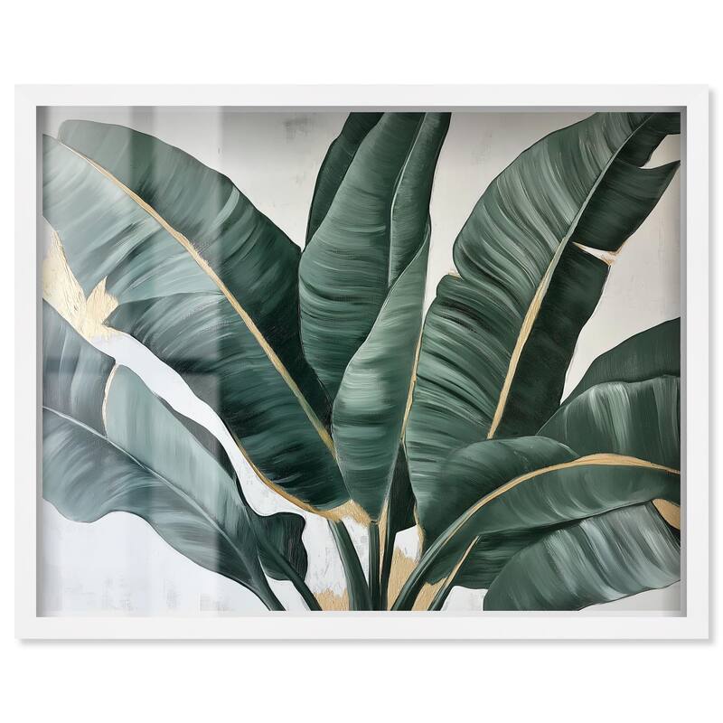 Jungle Jewel Jade II Shadowbox by Art Remedy - White - 20" x 16"