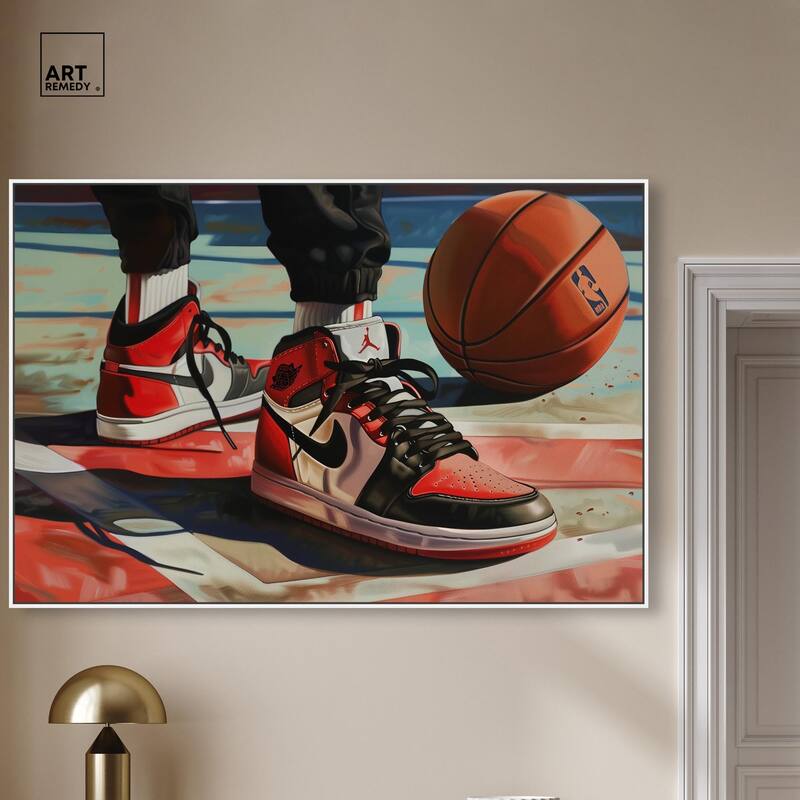 Down at the Court Canvas by Art Remedy