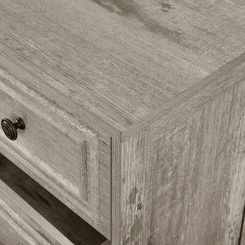 Anmytek Rustic Farmhouse 5 - Drawer Dresser - Antique White