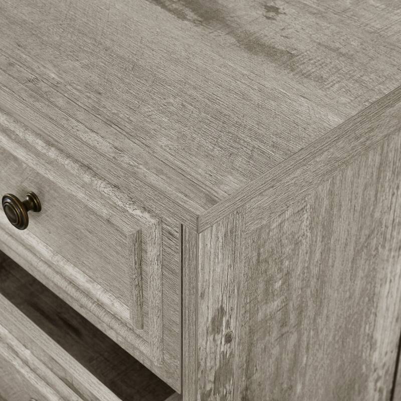 Bedroom Dresser with 5 Drawers, Rustic Chest of Drawers, Storage Dressers Organizer with Roman Column-style Handle