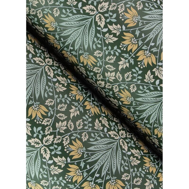 Chris Loves Julia x A-Street Prints Woodbury Evergreen Floral Damask Wallpaper