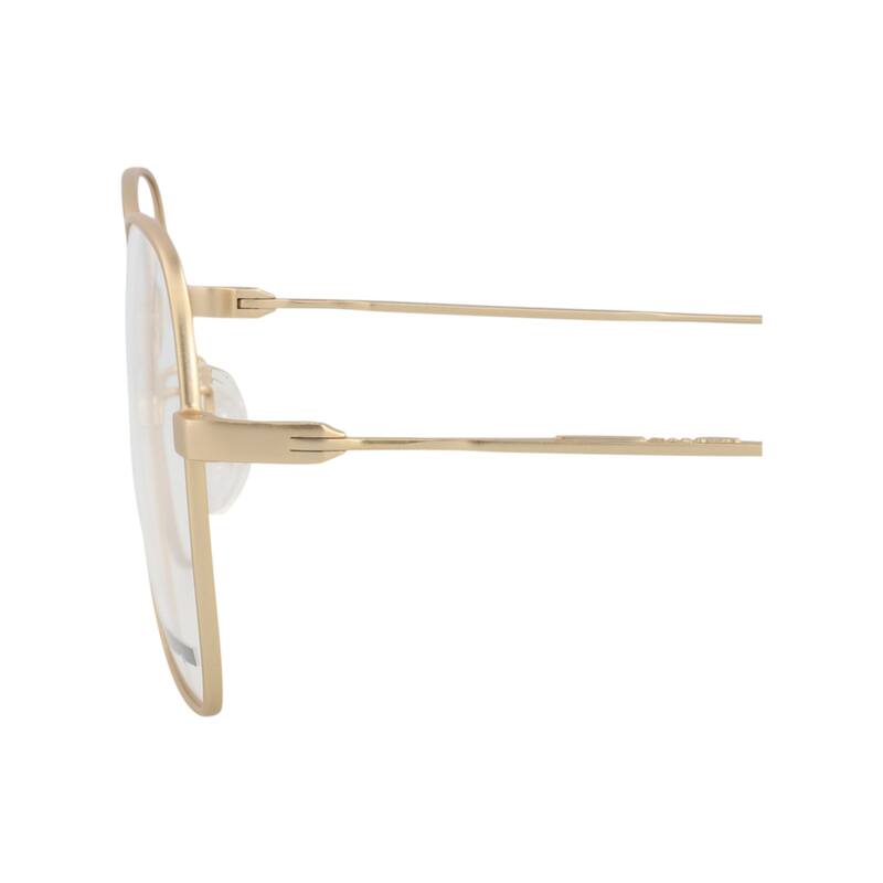 McQ Alexander McQueen Square-Frame Metal Optical Frames, Transparent Lens, Matte Light Gold Frame