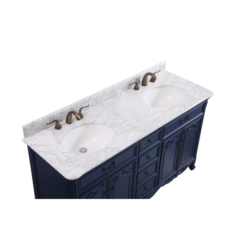 60" Double Bathroom Vanity Sink