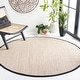 preview thumbnail 85 of 90, SAFAVIEH Natural Fiber Pacific Casual Border Sisal Rug 10' Round - Marble/Black