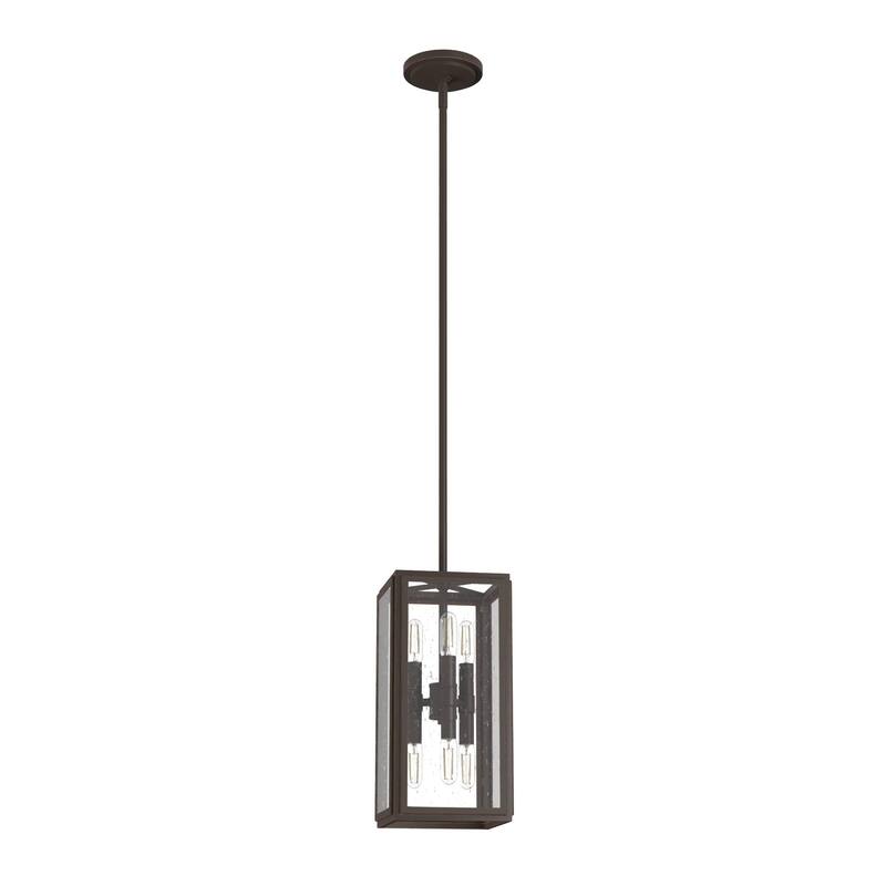 Hunter Felippe 6-Light Pendant w/Clear Seeded Glass, Modern Farmhouse, Industrial - Island, Dining, Entry, Bedroom, Hallway