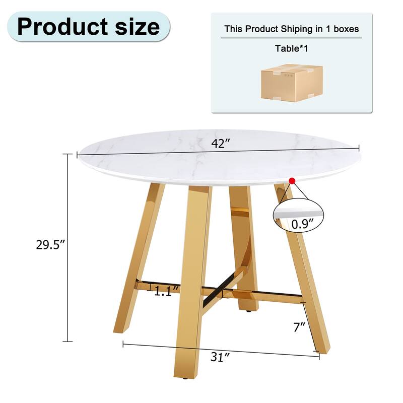 Round Dining Table Coffee Table with Dark Wood Textured Top,Cross Structure Reinforcement Black Metal Legs