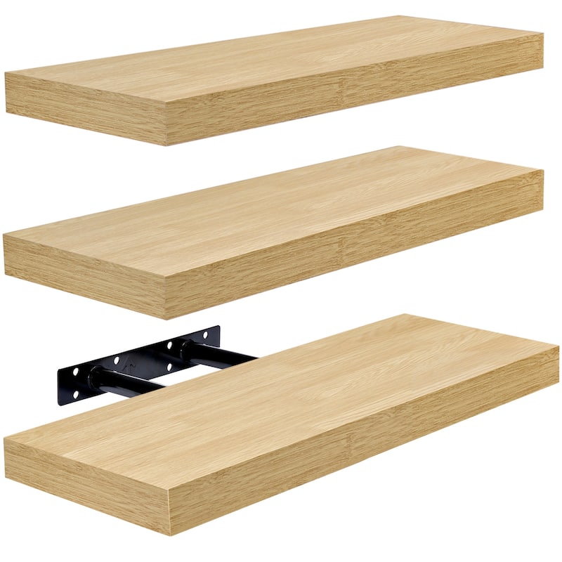 Floating Shelves, Farmhouse Hanging Wall Shelf Decor - 16 Inches, 3 Pk