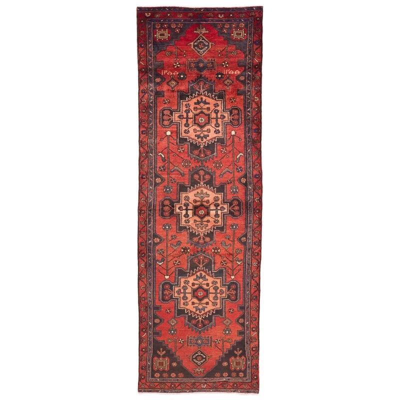 ECARPETGALLERY Hand-knotted Anadol Red Wool Rug - 3'2 x 10'8
