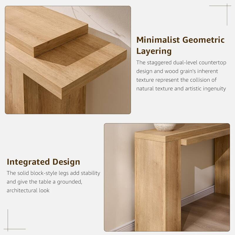 Modern Entryway Table, Wood Sofa Table Behind The Couch, Narrow Table