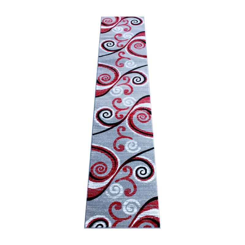 Modern Distressed Swirl Abstract Style Indoor Area Rug
