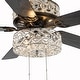 preview thumbnail 6 of 14, River of Goods Olivia Oil Rubbed Bronze Finish/ Crystal 52-inch LED Ceiling Fan - 52"L x 52"W x 18.25"H - 52"L x 52"W x 18.25"H