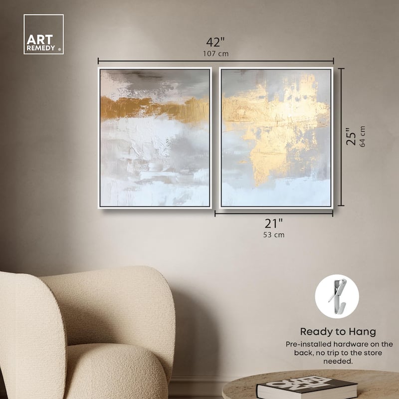 Golden Glaze I Canvas Set of 2 by Art Remedy