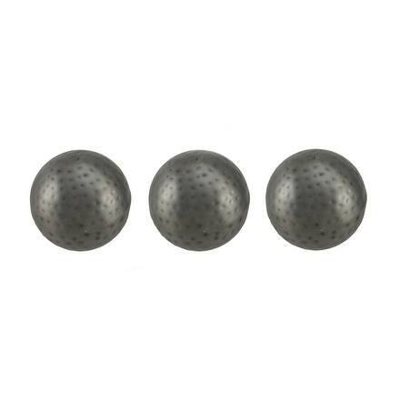 Shop 3 Piece Antique Silver Finish Dimpled Metal Decor Ball Set 4