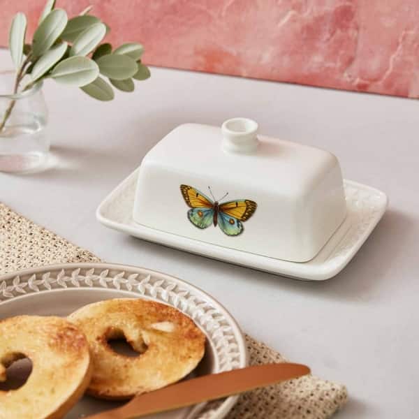 Portmeirion Botanic Garden Harmony Covered Butter Dish - 7.5 Inch