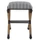 preview thumbnail 5 of 8, Uttermost 23711 Braddock 19" Wide Counter Stool - Navy Blue / Cream