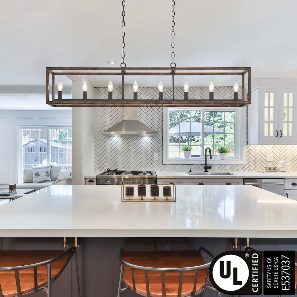 Acroma 8 - Light Kitchen Island Linear Chandelier-UL Certified