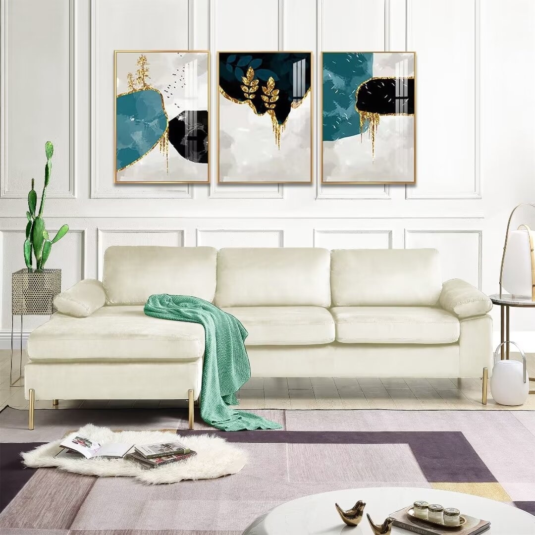 Shannon corner sofa crushed velvet sale