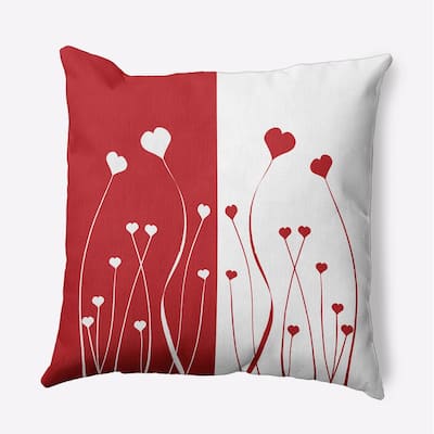 Growing Love Decorative Valentines Day Accent Pillow