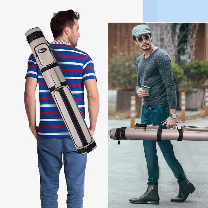 GSE™ 2x2 Oval Hard Billiard Pool Cue Stick Carrying Case, Billiard Cue