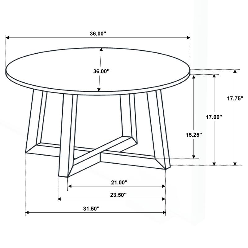Chic Black Marble-like Round Coffee Table with Sturdy Construction for Stylish Living