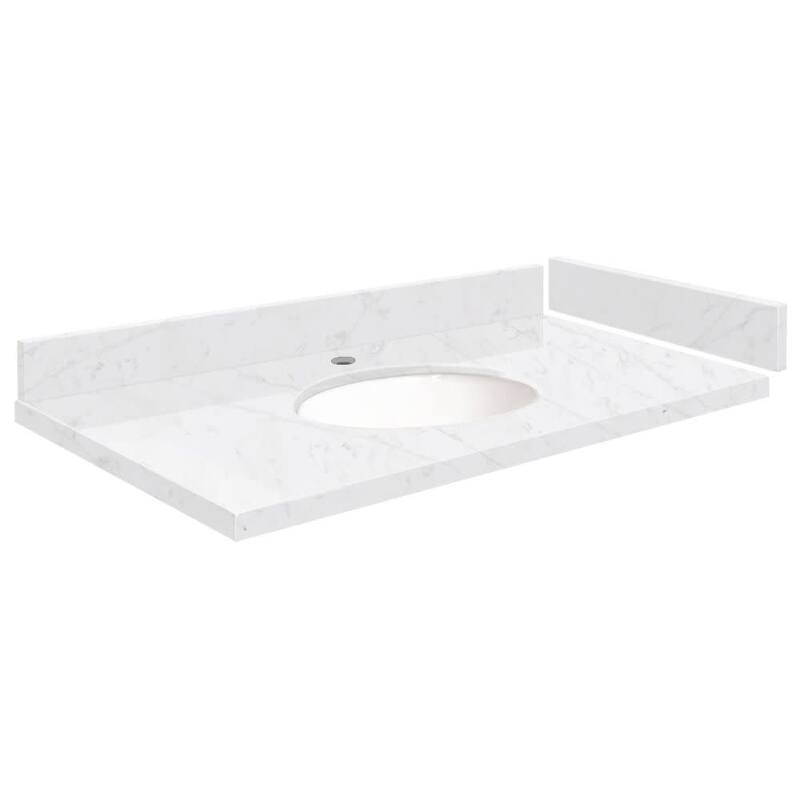 Transolid VT31x22-1OU-1 Silestone 31" Quartz Vanity Top with Circular