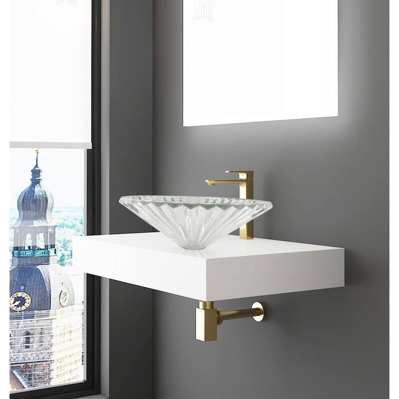 CastelloUSA 20" Diamond Brilliance Glass Vessel Sink