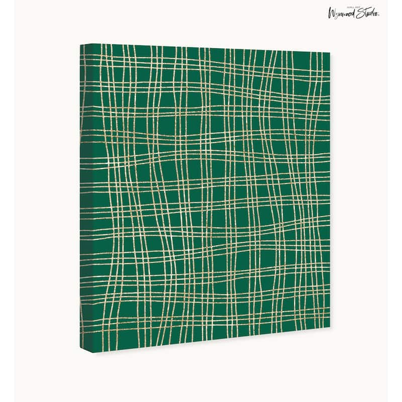 Wynwood Studio Canvas Abstract Green Kingdom Pattern Green Glam Wall Art Canvas Print