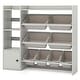 preview thumbnail 7 of 5, Kids Toy Storage Organizer Wooden Toddler Bookcase w/ 8 Bins Grey