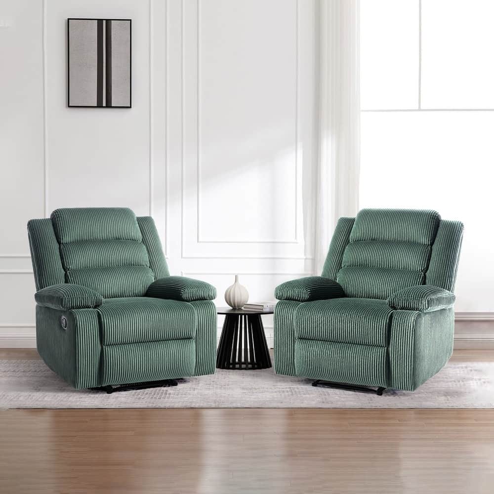 2 Set Classic and Traditional Manual Recliner Chair