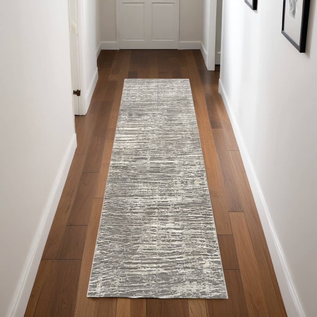 Power Loomed Abstract Modern Stain Resistant Area Rug - 90' X '26' X '0.5