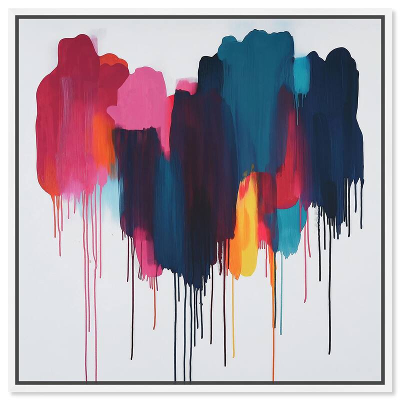 Glacier Color Glide Canvas by Art Remedy - 16" x 16" - White